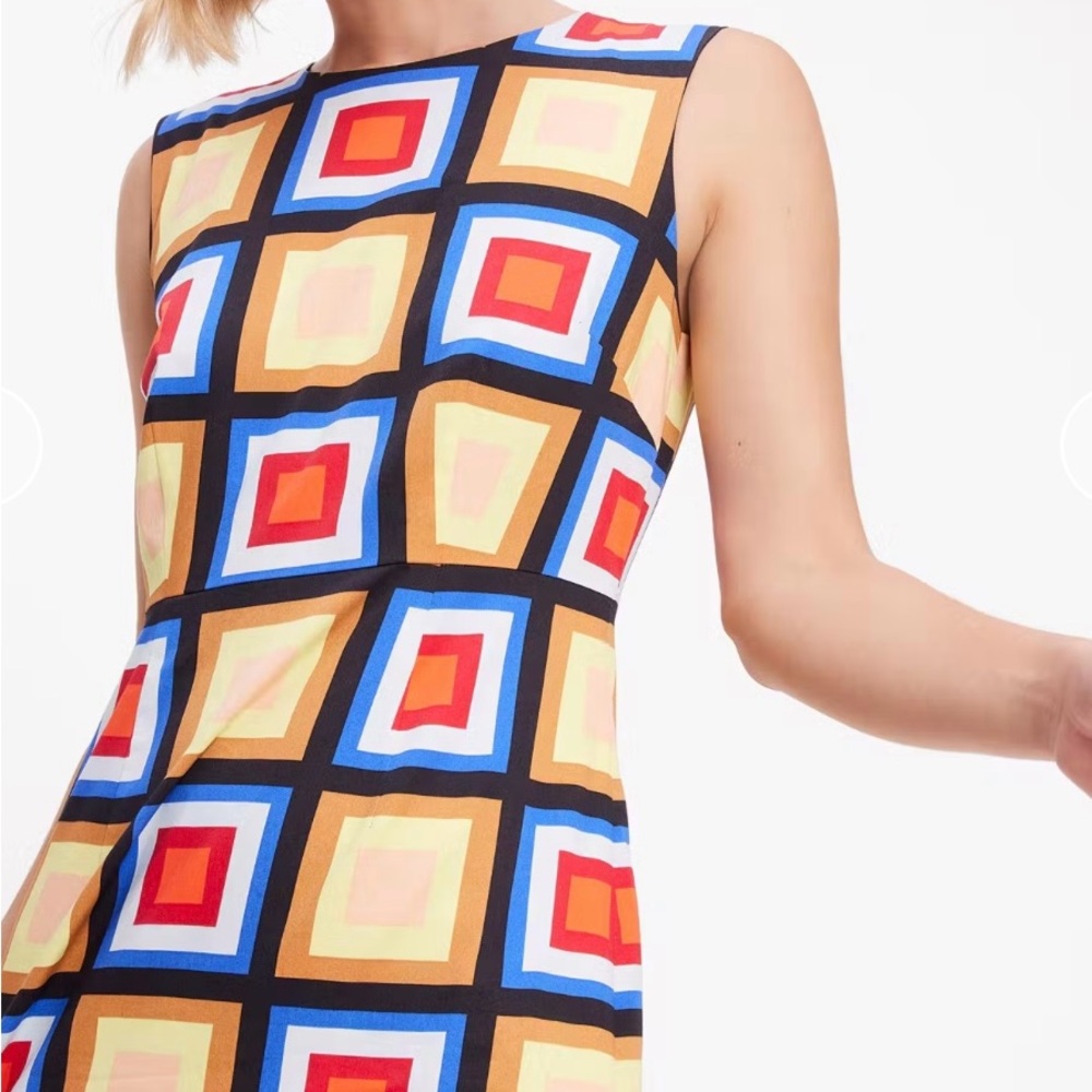 Kate Spade Colorful Geometric Midi Dress